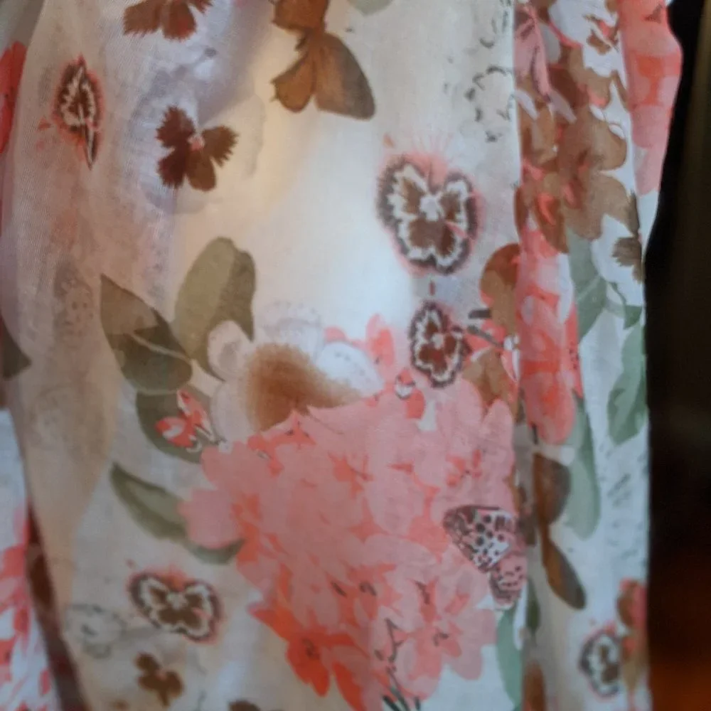 Big Beautiful Cotton Scarf (Blush/brown/cream)